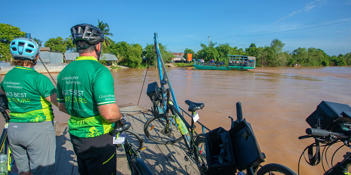 Cycling part of Mekong Bike & boat tour