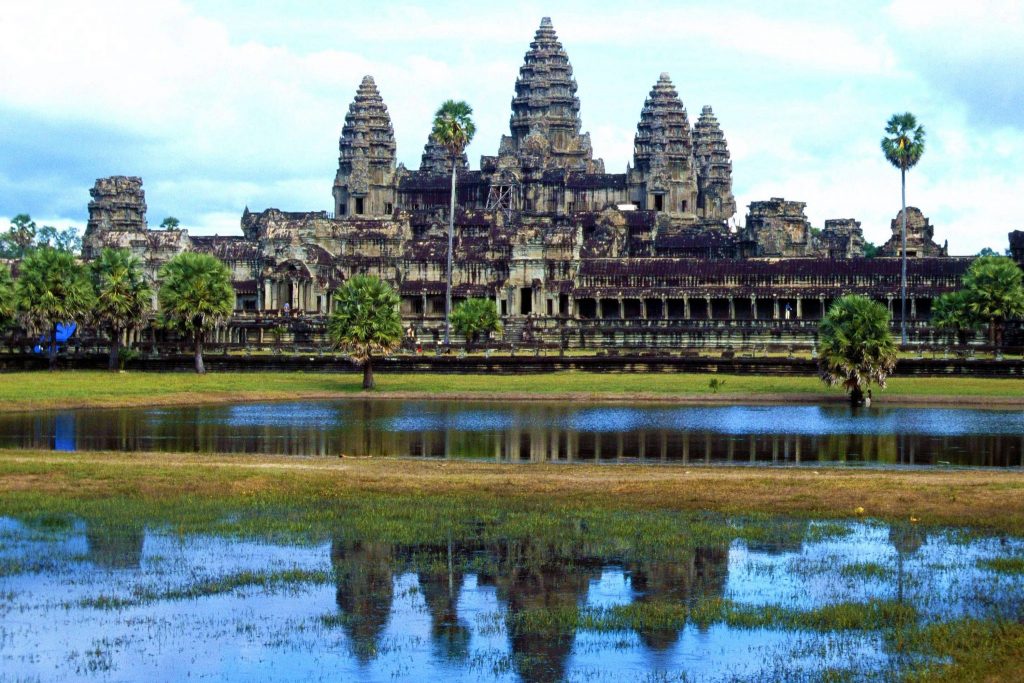 Angkor Wat with pond in front