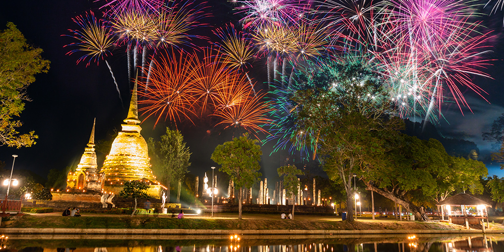 Loy Kratong Festival in Sukhothai Thailand