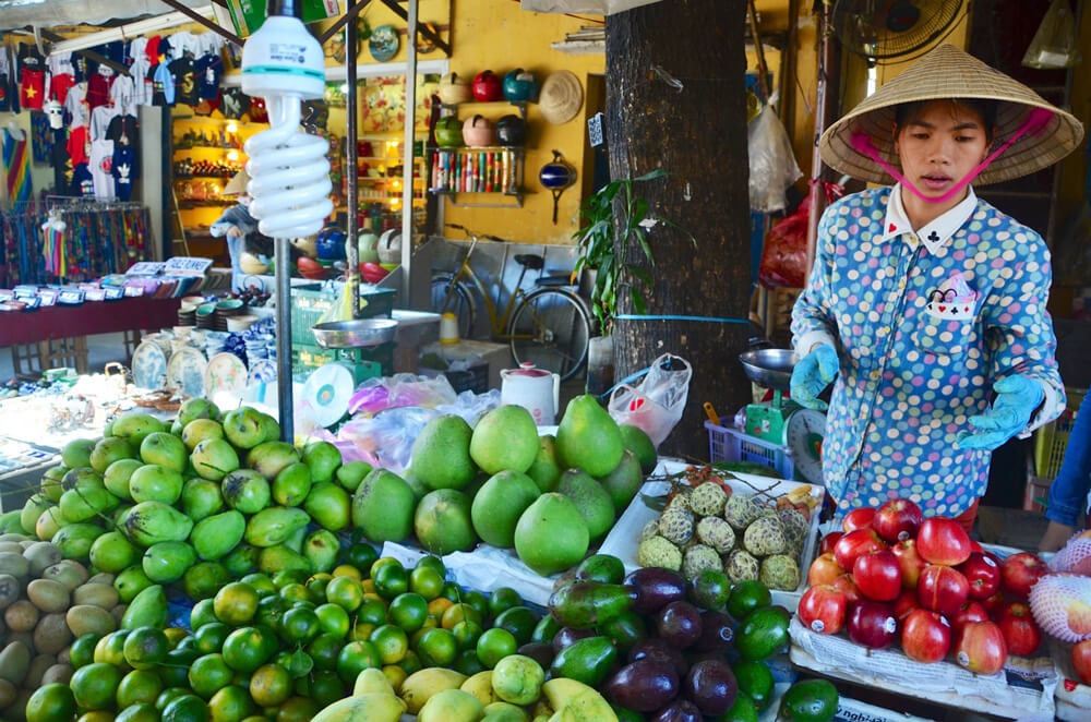 Vegetable Vendor in Vietnam