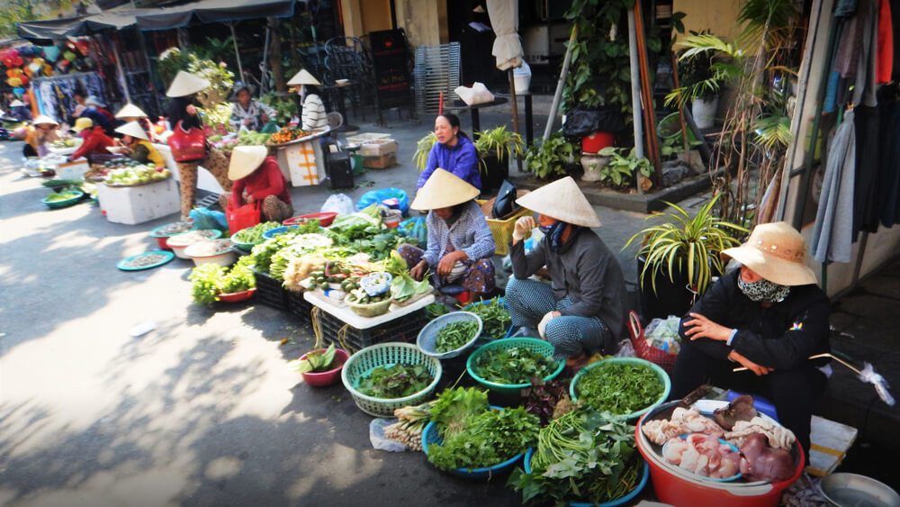 Vegetable Market in Vietnam