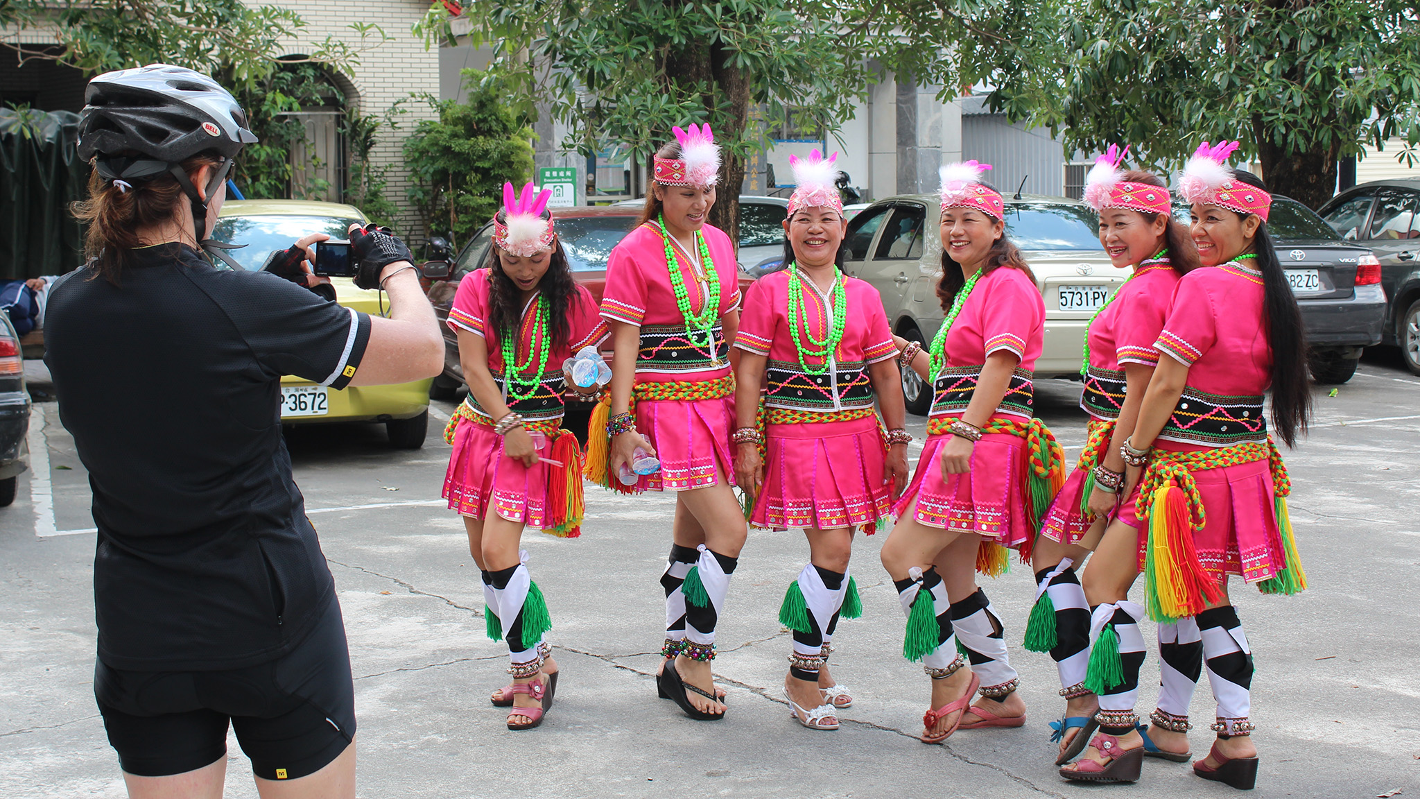 Women celebrating in traditional dress