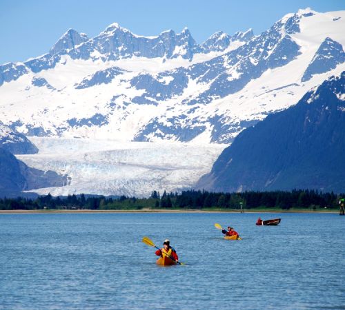 Kayaking Mendenhall glacier