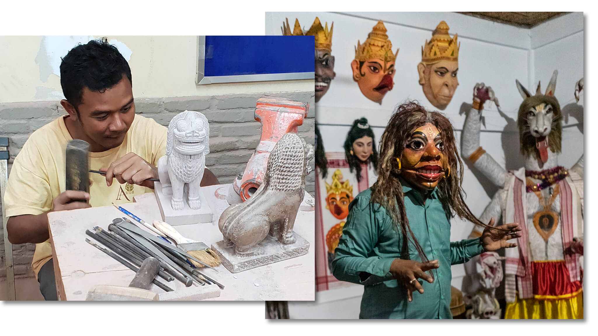 Sculpting and mask-making activities